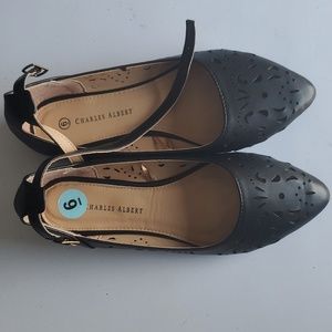 Charles Albert black flats